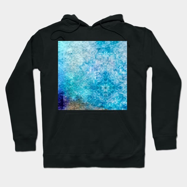 Sky blue Color Abstract 3D Design Pattern Hoodie by Hujer